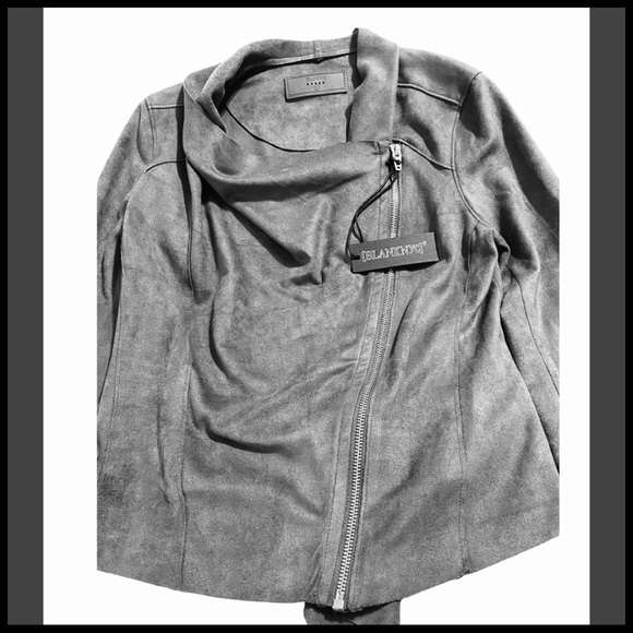 NWT Blank NYC Vegan Suede Drape Front Jacket XS - Picture 2 of 14
